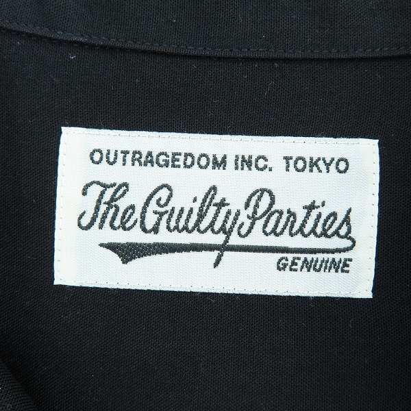 実際に弊社で買取させて頂いたWACKO MARIA/ワコマリア 長袖オープンカラーシャツ ブラック/XLの画像 2枚目