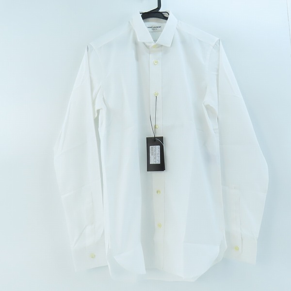 実際に弊社で買取させて頂いた(1)【未使用】SAINT LAURENT/サンローラン 17SS コットン ドレスシャツ 347342 YM16Q/36