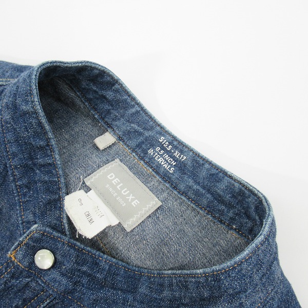実際に弊社で買取させて頂いたDELUXE/デラックス デニム シャツ/Ｌの画像 8枚目