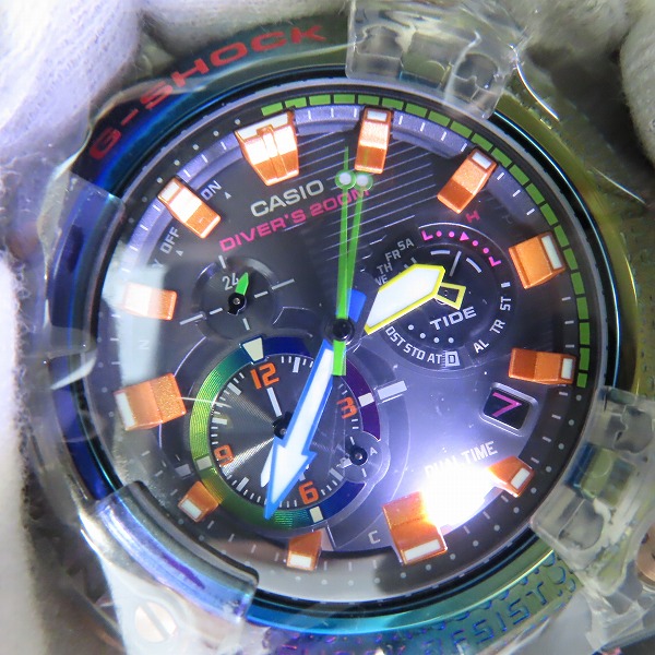 実際に弊社で買取させて頂いた【未使用】G-SHOCK/Gショック FROGMAN/フロッグマン ボルネオ レインボー トード GWF-A1000BRT-1AJRの画像 4枚目