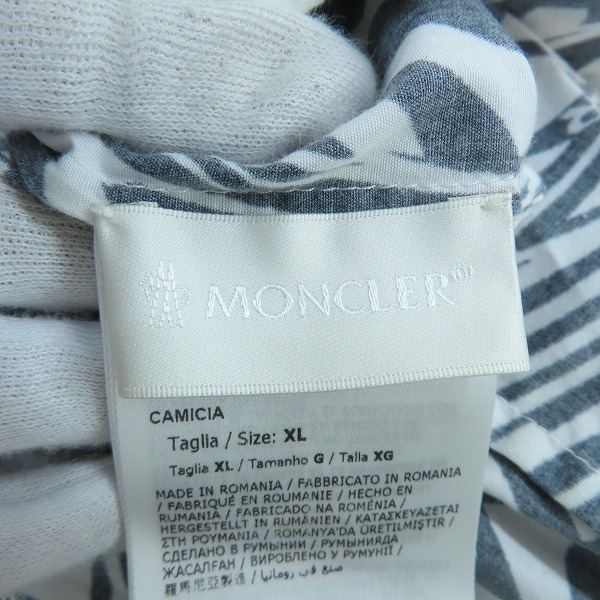 実際に弊社で買取させて頂いた【JPタグ】MONCLER/モンクレール CAMICIA/総柄 オープンカラーシャツ I10912F00010/XLの画像 3枚目