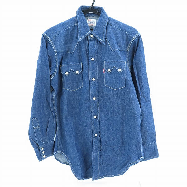 実際に弊社で買取させて頂いたLEVI'S/リーバイス デニムシャツ ウエスタンシャツ ショートホーン 復刻 7205-1018/M