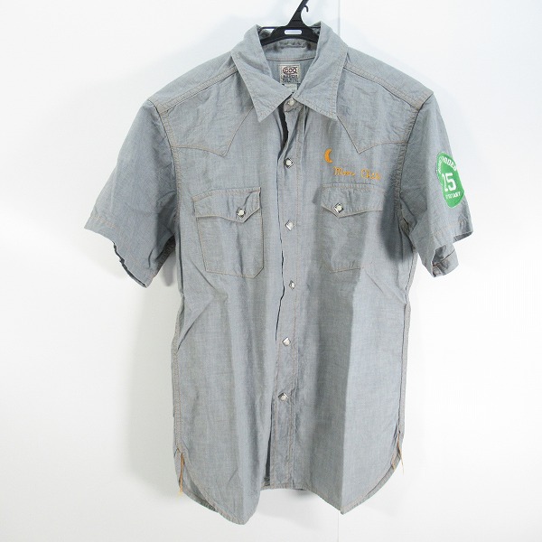 実際に弊社で買取させて頂いたREAL McCOY'S/リアルマッコイズ 600 RANCH Lot.201Y MOON CHILD 刺繍 半袖シャツ/15