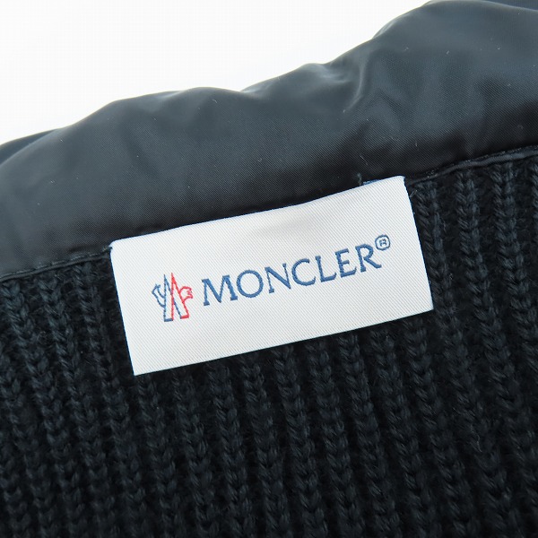 実際に弊社で買取させて頂いた【JPタグ】MONCLER/モンクレール CARDIGAN TRICOT/ニット 切替ナイロン ダウンジャケット  J20919B50800/Sの画像 2枚目