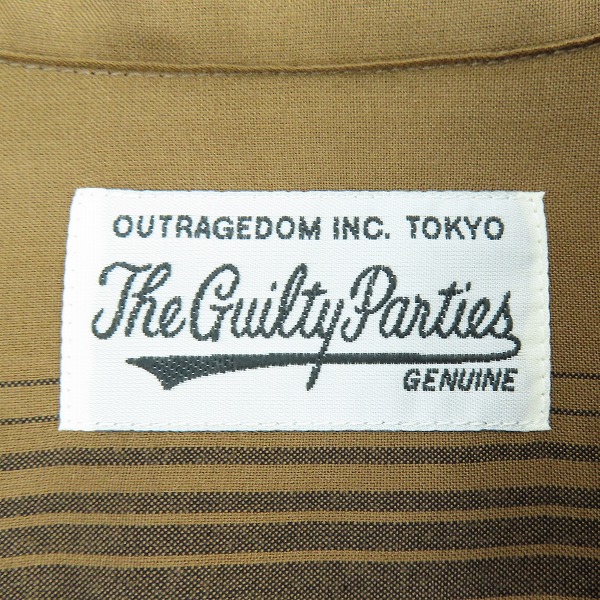 実際に弊社で買取させて頂いたWACKO MARIA/ワコマリア STRIPED OPEN COLLAR SHIRT 半袖シャツ/XL の画像 2枚目