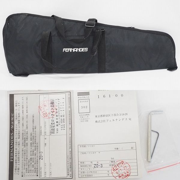 実際に弊社で買取させて頂いた★FERNANDES/フェルナンデス ZO-3 ぞうさん アンプ内蔵エレキギター レッド ソフトケース付の画像 9枚目