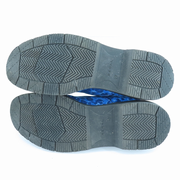 実際に弊社で買取させて頂いたREGAL/リーガル ゴアテックス サイドゴアブーツ ブルー カモフラ/27.0の画像 2枚目