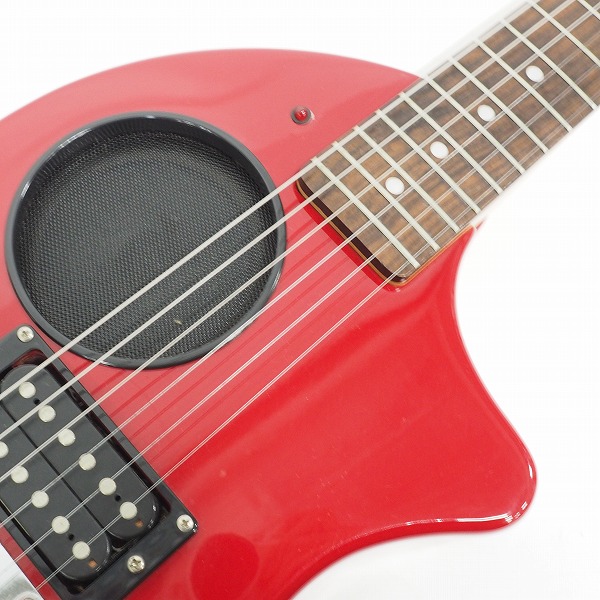 実際に弊社で買取させて頂いた★FERNANDES/フェルナンデス ZO-3 ぞうさん アンプ内蔵エレキギター レッド ソフトケース付の画像 4枚目
