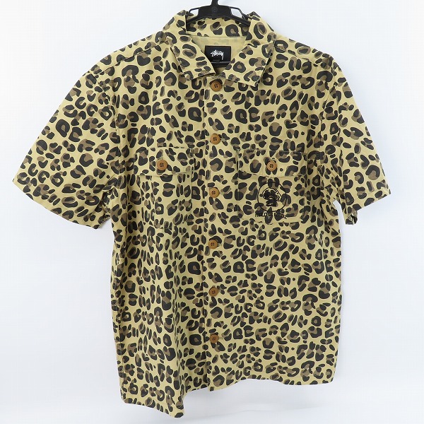 実際に弊社で買取させて頂いたSTUSSY/ステューシー レオパード 半袖シャツ/Mの画像 0枚目
