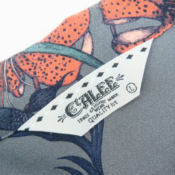 実際に弊社で買取させて頂いたCALEE/キャリー レーヨン混 花柄 半袖シャツ /Lの画像 2枚目