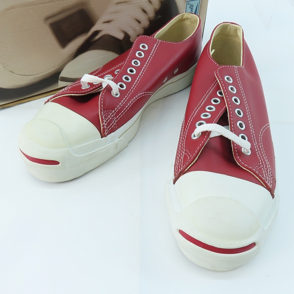 実際に弊社で買取させて頂いたCONVERSE/コンバース USA製 JACK PURCELL LOW RED LEATHER スニーカー 19653/9