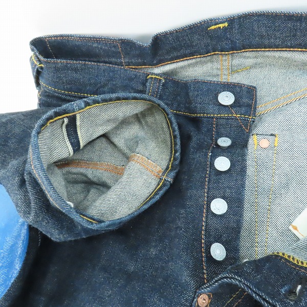 実際に弊社で買取させて頂いたEVISU/エヴィス TIGER PRESHRUNK 大カモメ セルビッチ 虎耳 デニムパンツ LOT 2000T/36×32の画像 3枚目