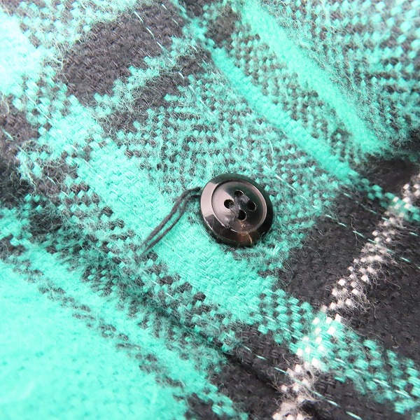 実際に弊社で買取させて頂いたCALEE/キャリー 長袖 チェックシャツ/ネルシャツ グリーン×ブラック /Mの画像 5枚目