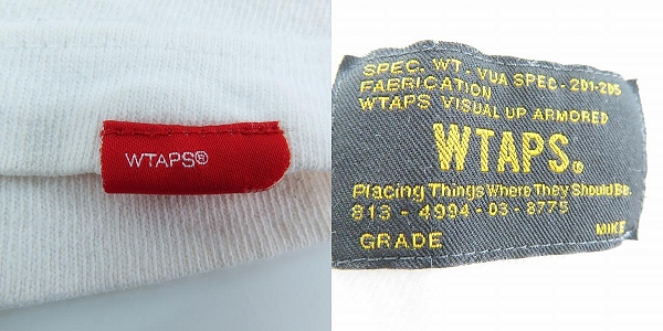 実際に弊社で買取させて頂いたWTAPS ダブルタップス 17SS DESIGN SS/COLLEGE.TEE.COTTON.LOOPWHEEL 171ATDT-CSM04/Mの画像 6枚目