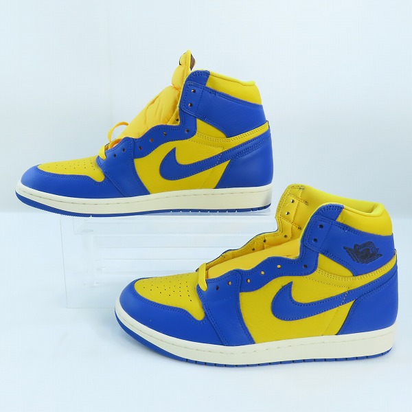 実際に弊社で買取させて頂いた【未使用】NIKE/ナイキ WMNS AIR JORDAN 1 RETRO HIGH OG/エアジョーダン 1 レトロ ハイ リバースレイニー FD2596-700/29の画像 3枚目