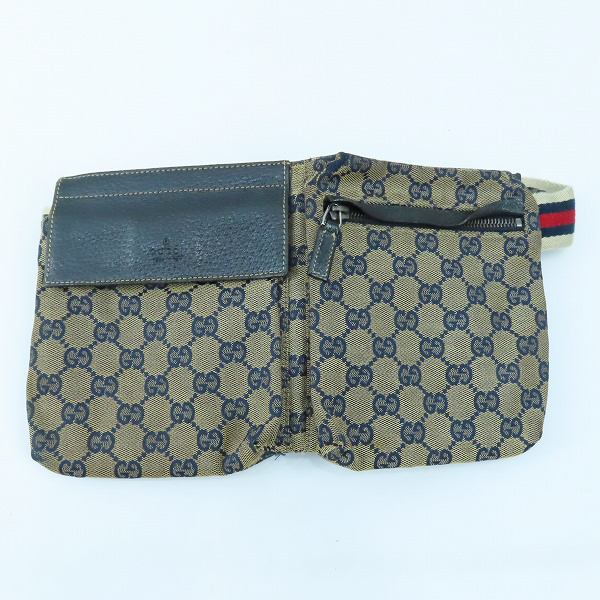 実際に弊社で買取させて頂いたGUCCI/グッチ シェリーライン GGキャンバス ウエストバッグ ボディーバッグ