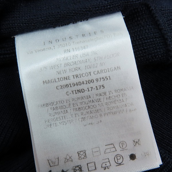 実際に弊社で買取させて頂いたMONCLER/モンクレール MAGLIONE TRICOT CARDIGAN ニット切り替え Lの画像 4枚目