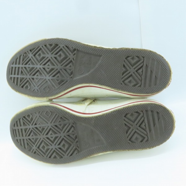 実際に弊社で買取させて頂いたCONVERSE/コンバース ONE STAR/ワンスター スニーカー ホワイト系/レッド 1C044/26.5の画像 2枚目