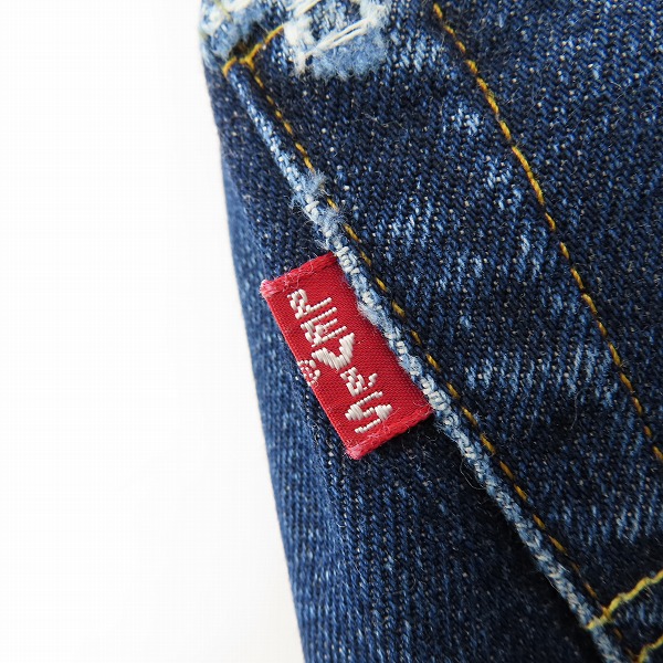 実際に弊社で買取させて頂いたLEVI'S/リーバイス 501XX 刻印555 バレンシア工場製 ビッグE デニムパンツ 紙パッチ 501-0003/W30 L36の画像 4枚目