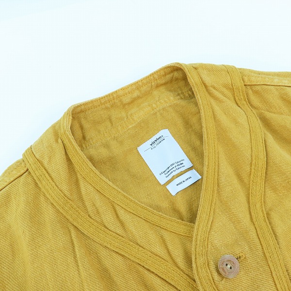 実際に弊社で買取させて頂いたvisvim/ビズビム ICT DUGOUT SHIRT S/S Yellow Camping Trailer 半袖シャツ 0117105011025 2の画像 5枚目
