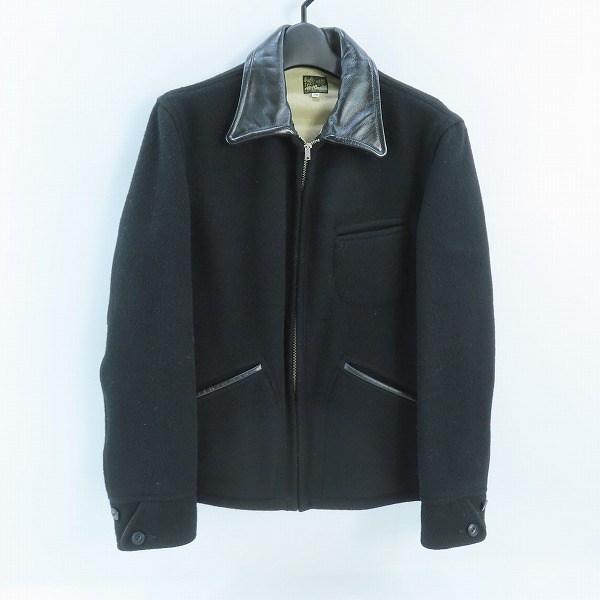 実際に弊社で買取させて頂いたTHE FLAT HEAD/フラットヘッド レザー切り替え ジップアップジャケット/38