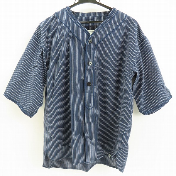 実際に弊社で買取させて頂いたvisvim/ビズビム DUGOUT SHIRT L/S ストライプ柄 ノーカラーシャツ 0121105011021 2