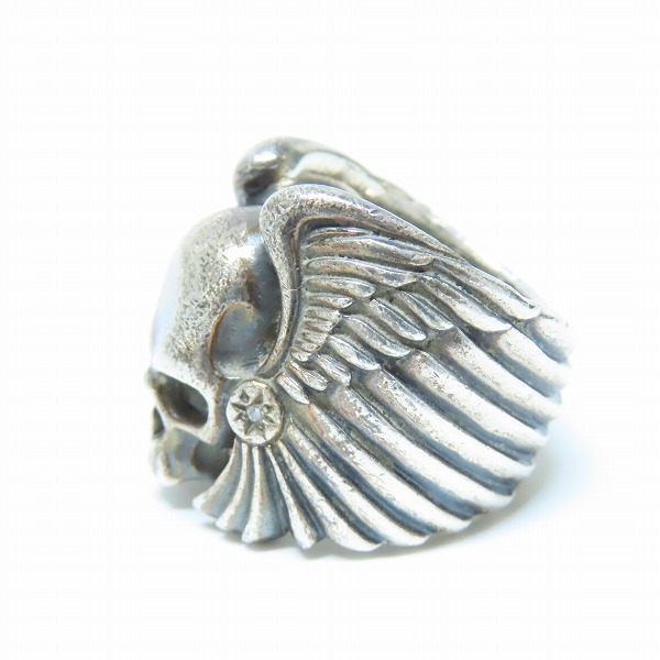 実際に弊社で買取させて頂いたLION HEART/ライオンハート ウイングスカルリング 12.5-15号の画像 2枚目