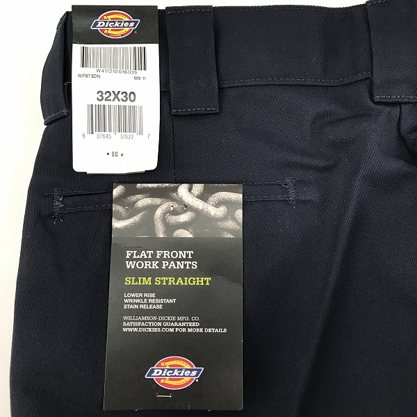 実際に弊社で買取させて頂いた【未使用】Dickies/ディッキーズ ワークパンツ/チノパン ダークネイビー WP873DN 32×30の画像 7枚目