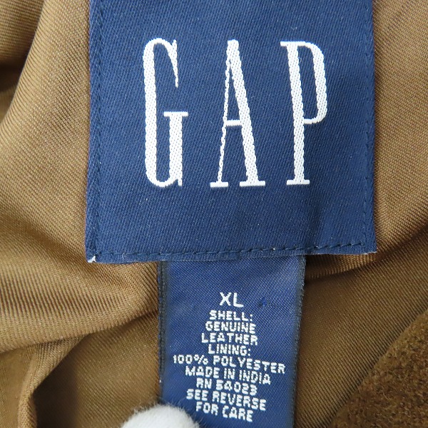 実際に弊社で買取させて頂いたGAP/ギャップ オールド 90sレザージャケット ヴィンテージ /XLの画像 2枚目