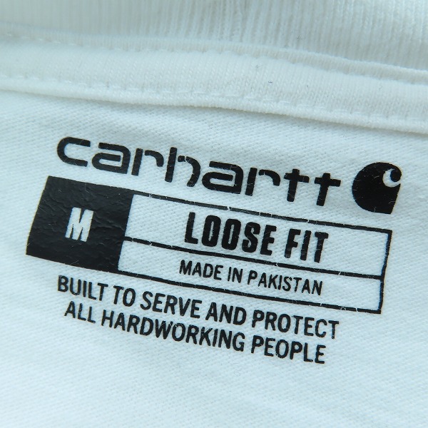 実際に弊社で買取させて頂いたCarhartt/カーハート 半袖Tシャツ ロゴワンポイントポケット K87-M/Mの画像 2枚目