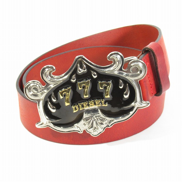 実際に弊社で買取させて頂いたDIESEL/ディーゼル 777 バックル レザーベルト 90/36