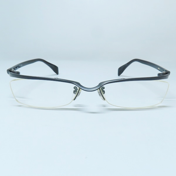 実際に弊社で買取させて頂いた999.9/フォーナインズ ハーフリム 度入り眼鏡/メガネフレーム S-800T