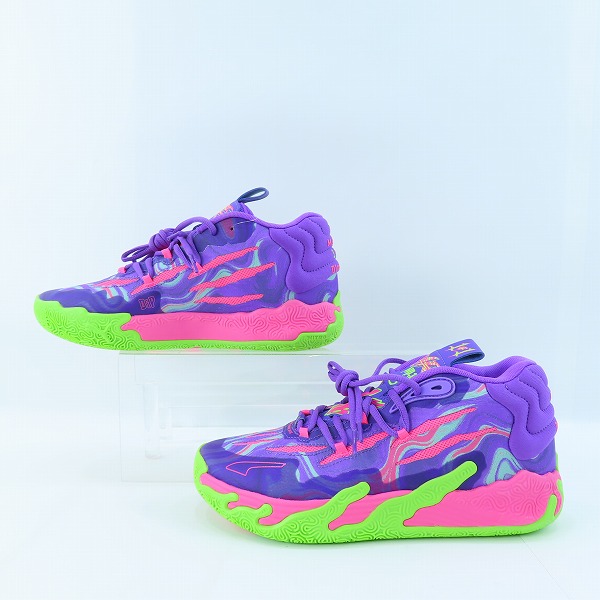 実際に弊社で買取させて頂いた【未使用】PUMA/プーマ シューズ ラメロボール MB.03 Toxic 378916-01/26.5の画像 3枚目