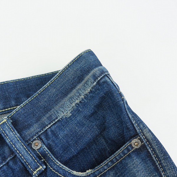 実際に弊社で買取させて頂いたNEIGHBORHOOD/ネイバーフッド Narrow Straight 06EX SAVAGE LEVEL-4 ダメージ加工 デニムパンツ DCNH-PT-09 S の画像 6枚目