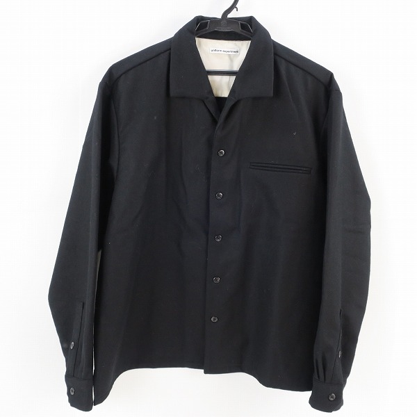 実際に弊社で買取させて頂いたUNIFORM EXPERIMENT/ユニフォームエクスペリメント WOOL SHIRT/ウールシャツ UE-242020 ブラック 1