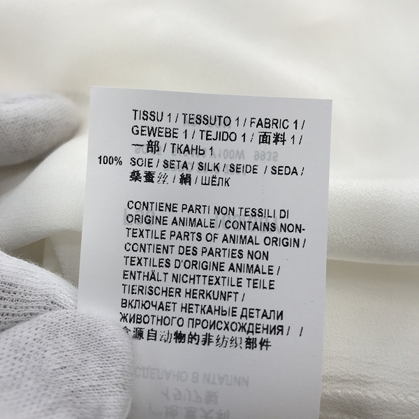 実際に弊社で買取させて頂いた(2)【未使用】SAINT LAURENT/サンローラン シルク100％ 長袖シャツ 510433 Y100W/F38の画像 4枚目