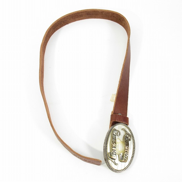 実際に弊社で買取させて頂いたDIESEL/ディーゼル ROYAL ROCK バックル レザーベルト 85の画像 9枚目