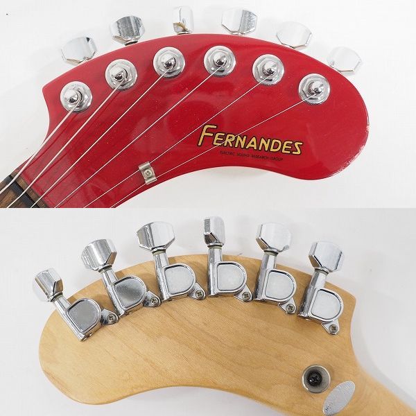 実際に弊社で買取させて頂いた★FERNANDES/フェルナンデス ZO-3 ぞうさん アンプ内蔵エレキギター レッド ソフトケース付の画像 2枚目