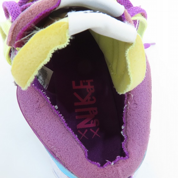 実際に弊社で買取させて頂いたNIKE×KAWS×SACAI/ナイキ×カウズ×サカイ BLAZER LOW/ブレーザーロー パープルダスク DM7901-500/26.5の画像 4枚目
