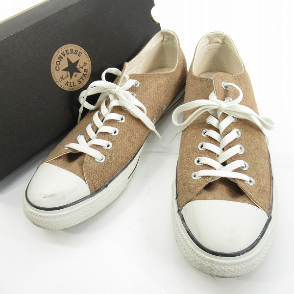 実際に弊社で買取させて頂いたCONVERSE/コンバース OX ALL STAR/オールスター OX キャメル  ウール 生地 1CL322/29