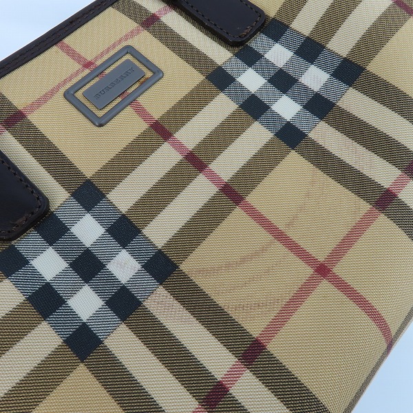 実際に弊社で買取させて頂いたBURBERRY/バーバリー ノバチェック キャンバス/レザー ミニボストン ハンドバッグの画像 6枚目