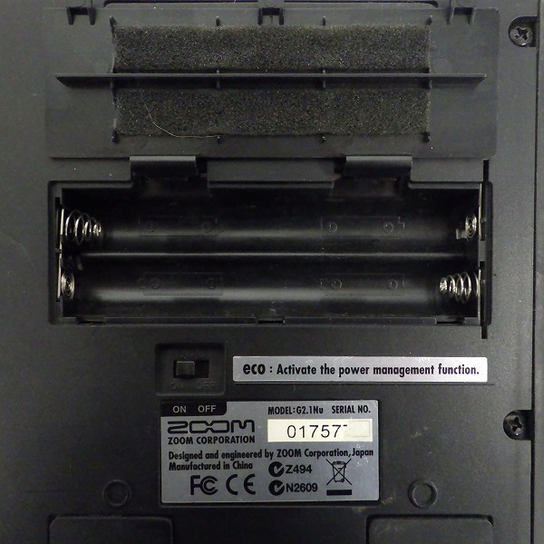 実際に弊社で買取させて頂いたZOOM/ズーム G2.1Nu ギター用 マルチエフェクター オーディオインターフェース【動作確認済】の画像 7枚目