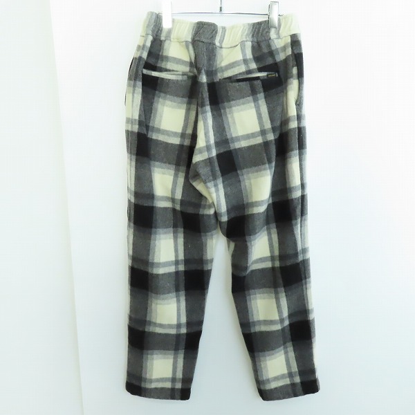 実際に弊社で買取させて頂いたDELUXE/デラックス チェック柄 ウール イージーパンツ D4184 /XLの画像 1枚目