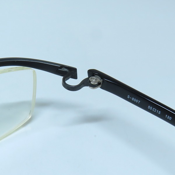 実際に弊社で買取させて頂いた999.9/フォーナインズ ハーフリム 度入り眼鏡/メガネフレーム S-800Tの画像 4枚目