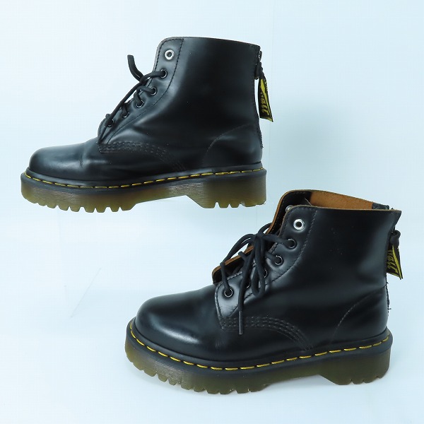 実際に弊社で買取させて頂いたDr.Martens×Y's/ドクターマーチン×ワイズ ヨウジヤマモト Y's 101 6ホール バックジップ ブーツ  28025001/UK5の画像 3枚目