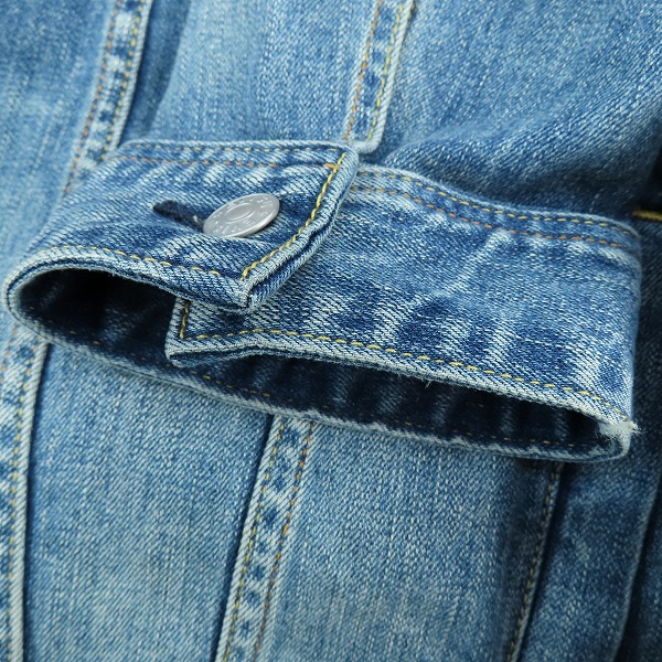 実際に弊社で買取させて頂いたEVISU/エヴィス マルチポケット/プリント デニムジャケット XXLの画像 8枚目