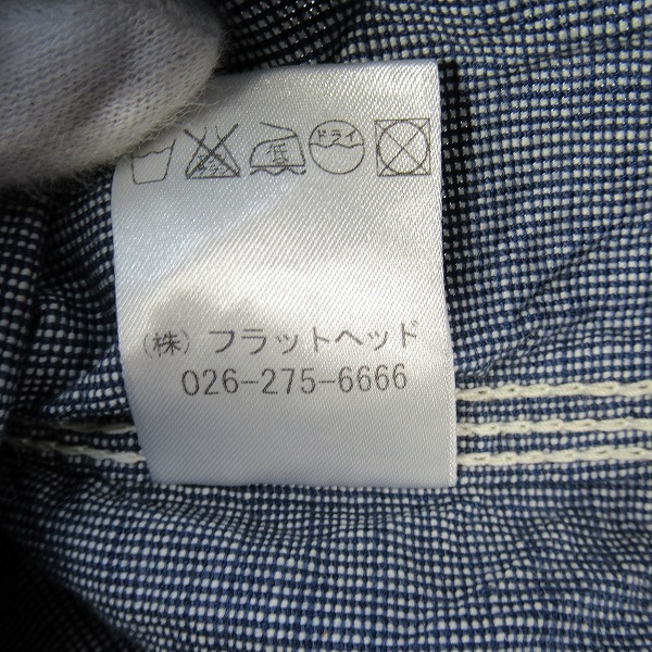 実際に弊社で買取させて頂いたTHE FLAT HEAD/ザフラットヘッド ワークシャツ 36の画像 4枚目