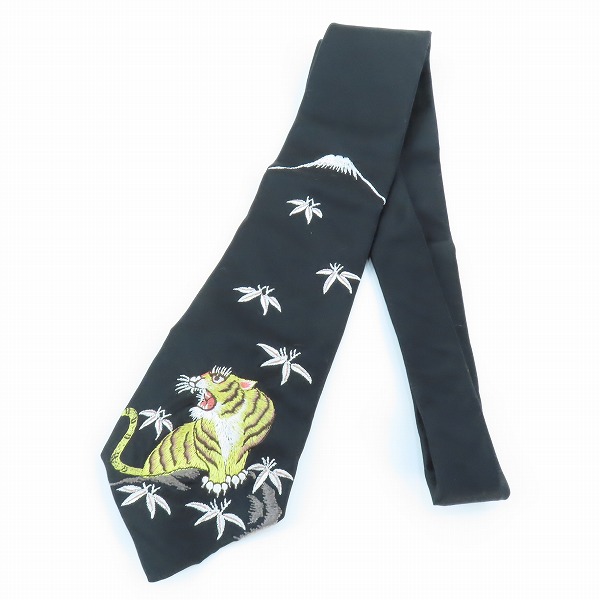 実際に弊社で買取させて頂いたYohji Yamamoto POUR HOMME/ヨウジヤマモト プールオム 富士山/虎 シルクネクタイ 