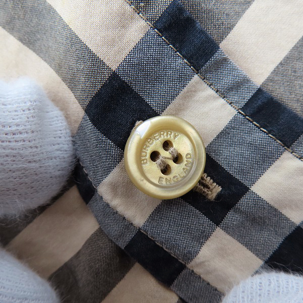 実際に弊社で買取させて頂いた【難有り】BURBERRY/バーバリー チェックシャツ THTHAGAR129SAM 8020863/Lの画像 6枚目