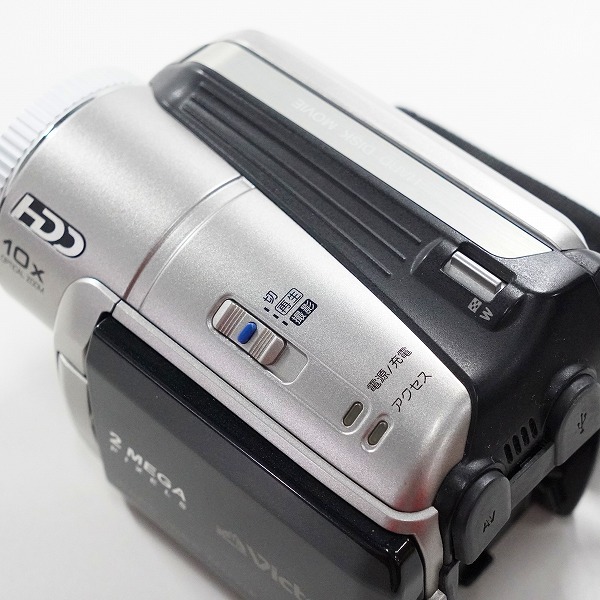 実際に弊社で買取させて頂いたVictor JVC/ビクターJVC GZ-MG70 ハードディスク ビデオカメラ 動作確認済みの画像 4枚目